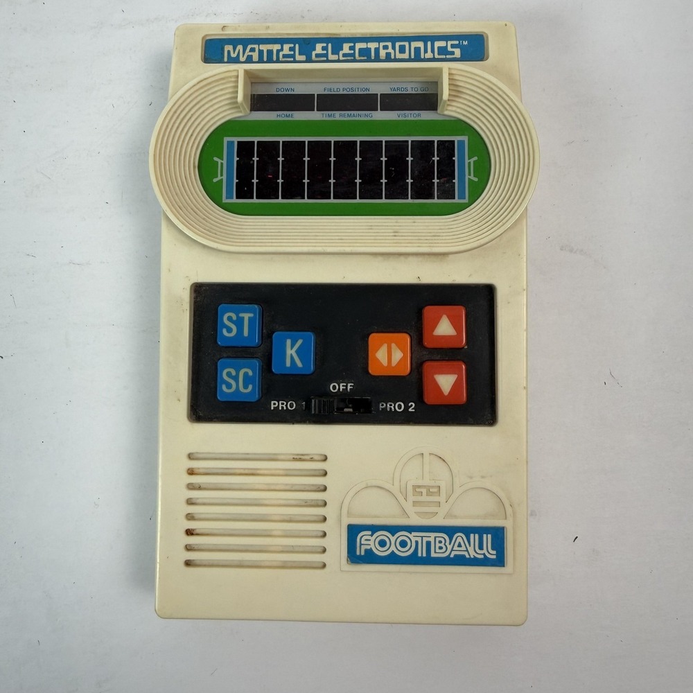 Vintage 1977 Mattel Electronics Football Handheld Electronic Game Tested Works